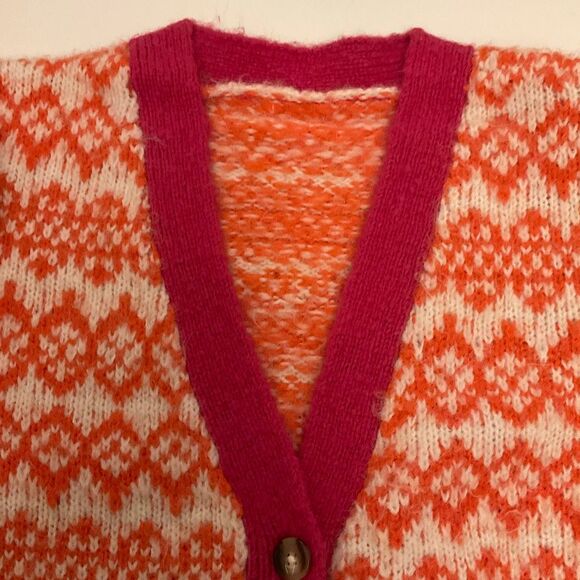 Cropped Balloon Sleeve Dopamine Y2K Cardigan Cozy - Picture 10 of 11